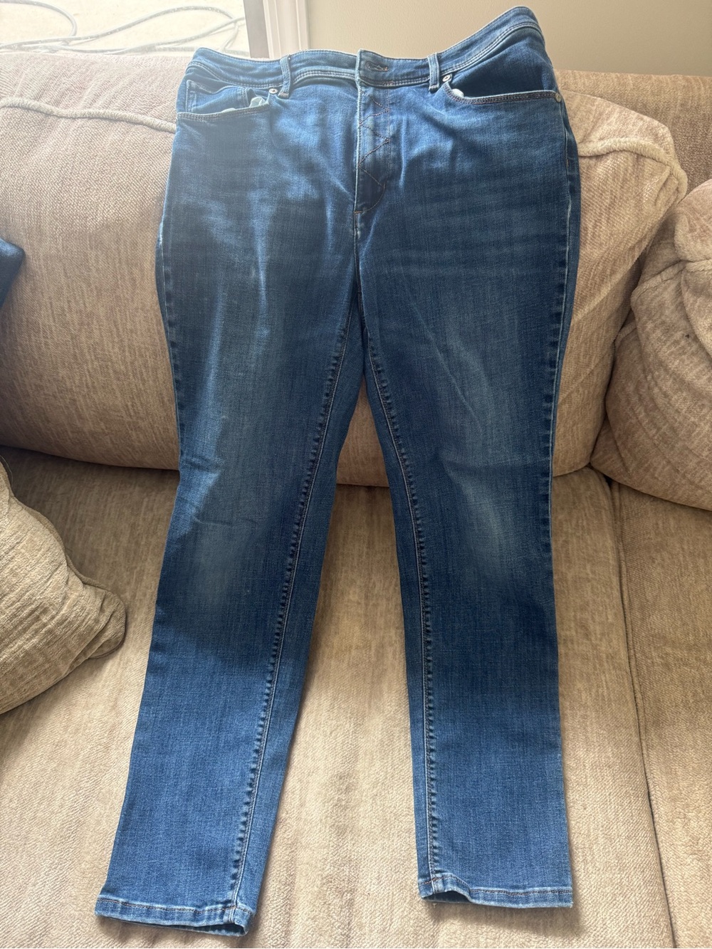 J. Jill Women's Straight Leg Dark Blue Jeans